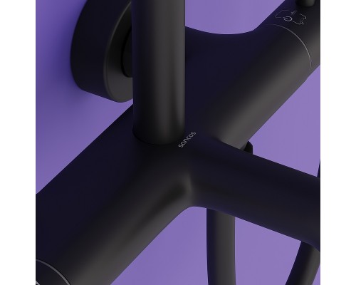 Душевая система Sancos Game SC3001MB с термостатом Черная матовая