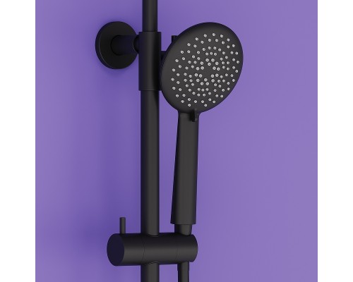 Душевая система Sancos Game SC3001MB с термостатом Черная матовая