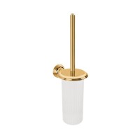 Туалетный ёршик с колбой подвесной 41.2 см Colombo Hermitag цвет PVD золото/матовое стекло