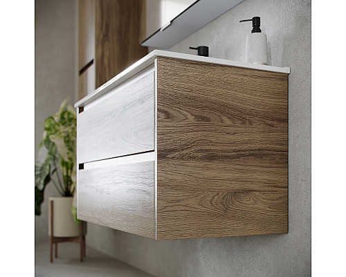 Тумба под раковину SANCOS Libra 590х450х500, c двумя ящиками, дуб чарльстон