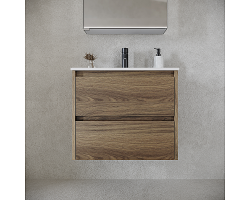 Тумба под раковину SANCOS Libra 590х450х500, c двумя ящиками, дуб чарльстон