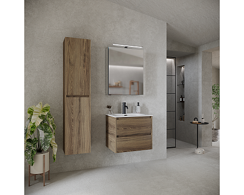 Тумба под раковину SANCOS Libra 590х450х500, c двумя ящиками, дуб чарльстон