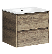 Тумба под раковину SANCOS Libra 590х450х500, c двумя ящиками, дуб чарльстон