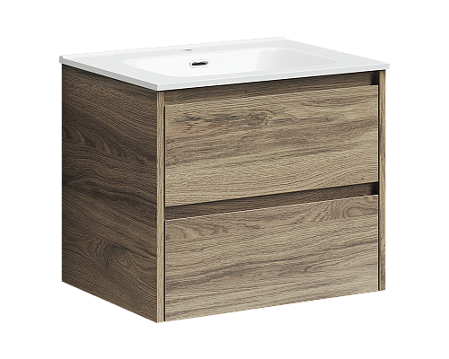 Тумба под раковину SANCOS Libra 590х450х500, c двумя ящиками, дуб чарльстон