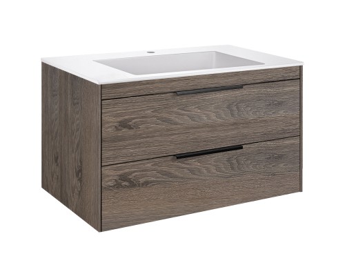 База под раковину Vincea Chiara 2D 800 подвесная 2 выкатных ящика Soft-close R.Oak