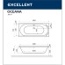 Ванна EXCELLENT Oceana 160x75 "RELAX" (белый)