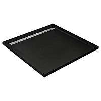 Душевой поддон из искусственного камня Cezares Tray AS 100х100 TRAY-AS-A-100-30-NERO Черный матовый