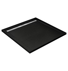 Душевой поддон из искусственного камня Cezares Tray AS 100х100 TRAY-AS-A-100-30-NERO Черный матовый