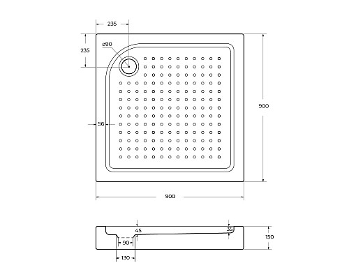 Поддон акриловый BelBagno TRAY-BB-A-90-15-W Поддон акриловый BelBagno TRAY-BB-A-90-15-W