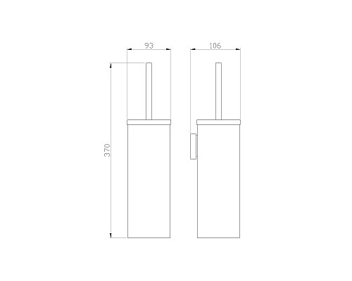 Туалетный ершик в комплекте Wonzon&Woghand, Хром