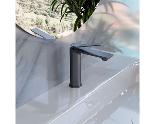 Смеситель для раковины Vincea Verse VBF-2VE1GM однорычажный, вороненая сталь