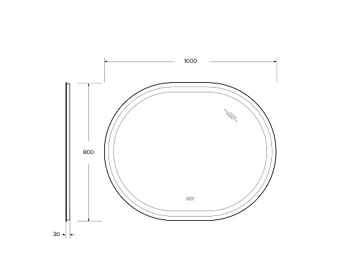 Зеркало Cezares Giubileo 100 CZR-SPC-GIUBILEO-1000-800-TCH-WARM с подсветкой с сенсорным выключателем и подогревом Зеркало Cezares Giubileo 100 CZR-SPC-GIUBILEO-1000-800-TCH-WARM с подсветкой с сенсорным выключателем и подогревом
