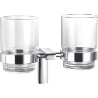 Стакан для зубных щеток Cezares Ultima CZR-F-8930A двойной Хром