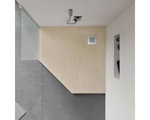 Поддон для душа из искусственного камня Vincea VST-4SP9090C 900x900x25 бежевый