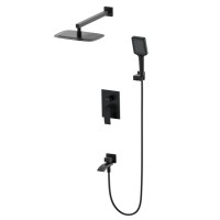 Душевая система встраиваемая Wonzon&Woghand, Черный матовый