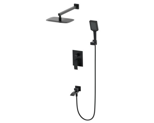 Душевая система встраиваемая Wonzon&Woghand, Черный матовый