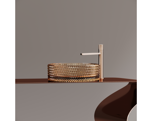 Чаша накладная круглая Ceramica Nova Cristal 36x36 бежевый