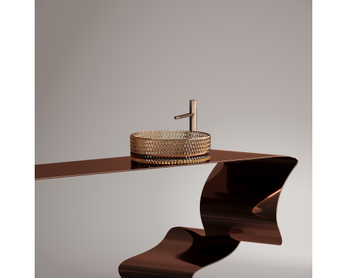 Чаша накладная круглая Ceramica Nova Cristal 36x36 бежевый