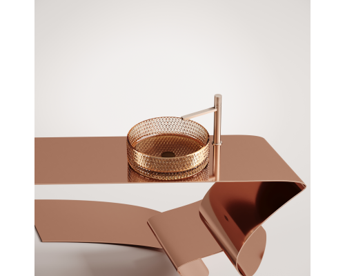 Чаша накладная круглая Ceramica Nova Cristal 36x36 бежевый