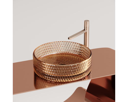 Чаша накладная круглая Ceramica Nova Cristal 36x36 бежевый