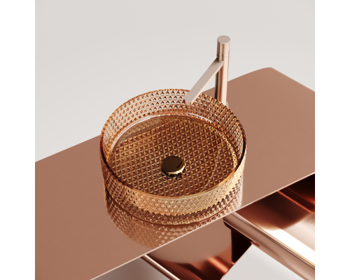 Чаша накладная круглая Ceramica Nova Cristal 36x36 бежевый