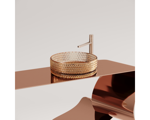 Чаша накладная круглая Ceramica Nova Cristal 36x36 бежевый