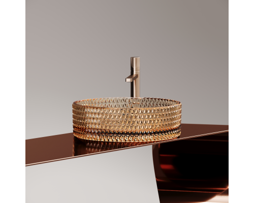 Чаша накладная круглая Ceramica Nova Cristal 36x36 бежевый