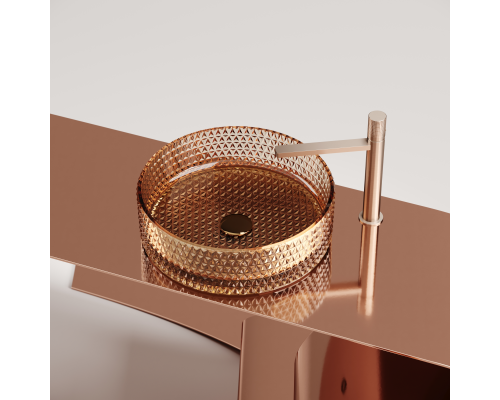 Чаша накладная круглая Ceramica Nova Cristal 36x36 бежевый