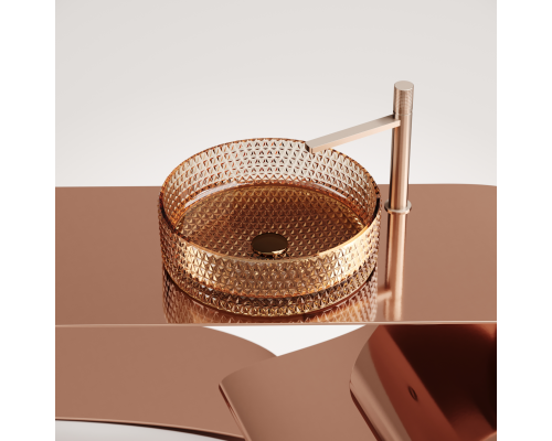 Чаша накладная круглая Ceramica Nova Cristal 36x36 бежевый