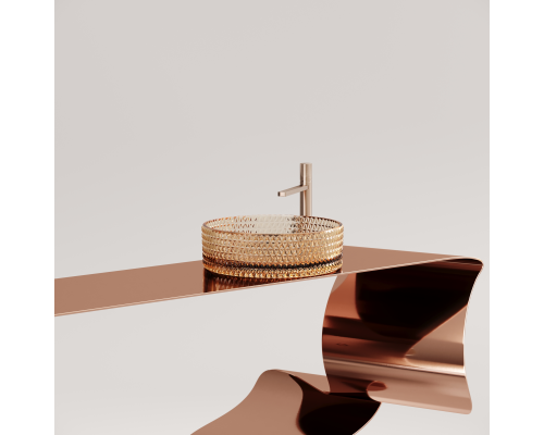 Чаша накладная круглая Ceramica Nova Cristal 36x36 бежевый