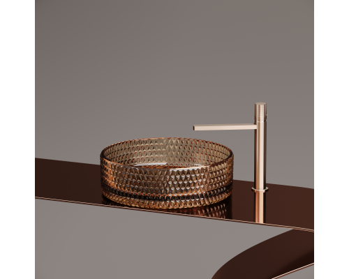 Чаша накладная круглая Ceramica Nova Cristal 36x36 бежевый