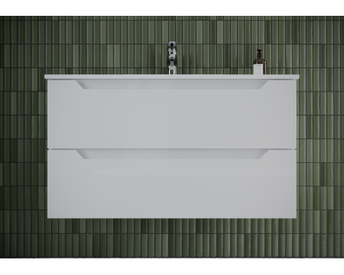 Тумба под раковину SANCOS Norma 2.0 890х450х500, c двумя ящиками, белый глянец