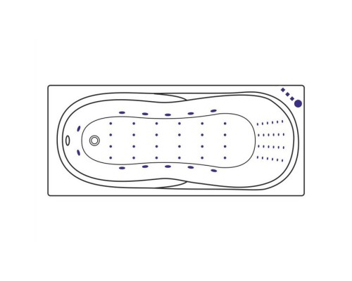 Ванна гидромассажная Excellent Sekwana 170x75 Nano Золото