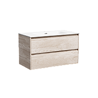 Тумба подвесная SANCOS Libra 890х450х500, c двумя ящиками, дуб галифакс LB90EG