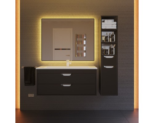 Тумба с раковиной подвесная Uperwood Modul 97х45х57 см, черная матовая