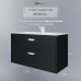 Тумба с раковиной подвесная Uperwood Modul 97х45х57 см, черная матовая