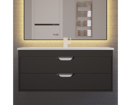 Тумба с раковиной подвесная Uperwood Modul 97х45х57 см, черная матовая