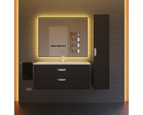 Тумба с раковиной подвесная Uperwood Modul 97х45х57 см, черная матовая