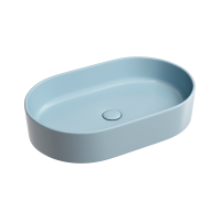 Чаша накладная овальная Ceramica Nova Element 60x38 Голубой Матовый