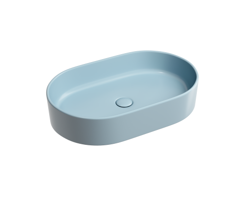 Чаша накладная овальная Ceramica Nova Element 60x38 Голубой Матовый