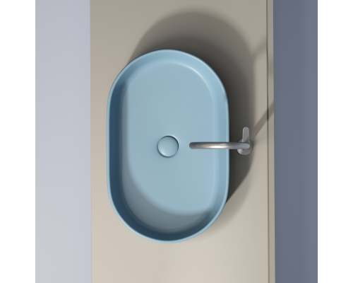 Чаша накладная овальная Ceramica Nova Element 60x38 Голубой Матовый