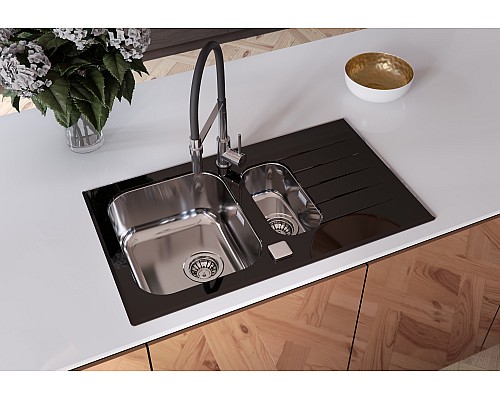 Смеситель для кухни Alveus Elia 1129024 хром и черный Смеситель для кухни Alveus Elia 1129024 хром и черный