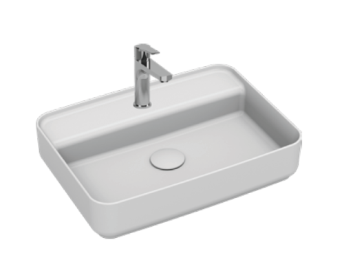 Раковина накладная ISVEA Infinity 55 прямоугольная 55см белый 10NF66055SV