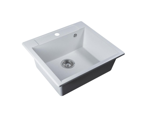 Кухонная мойка прямоугольная 550х500 Reflexion Cubi RX1555WH, белый