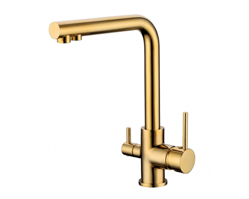 Смеситель для кухни c подключением фильтра питьевой воды Rimero RM4399GO Золото