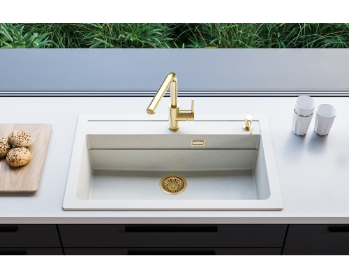 Мойка Alveus Atrox 40 1140443 в комплекте с сифоном белый