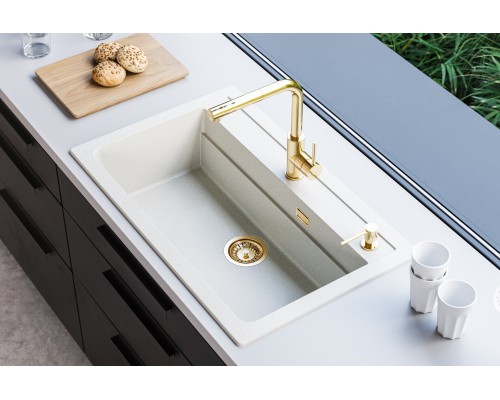 Мойка Alveus Atrox 40 1140443 в комплекте с сифоном белый