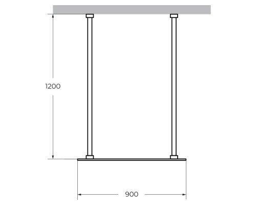 Душевая перегородка Cezares Liberta 90 LIBERTA-L-2-90-120-C-Cr Хром