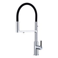 Смеситель для кухни Paulmark Tornado To213402-CR Хром Черный