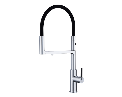 Смеситель для кухни Paulmark Tornado To213402-CR Хром Черный